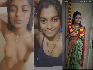 Slim Sexy Tamil Wife Shows Boobs